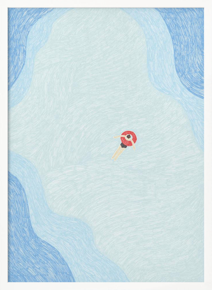 Floating in the Summer Ocean - Poster / Art Print