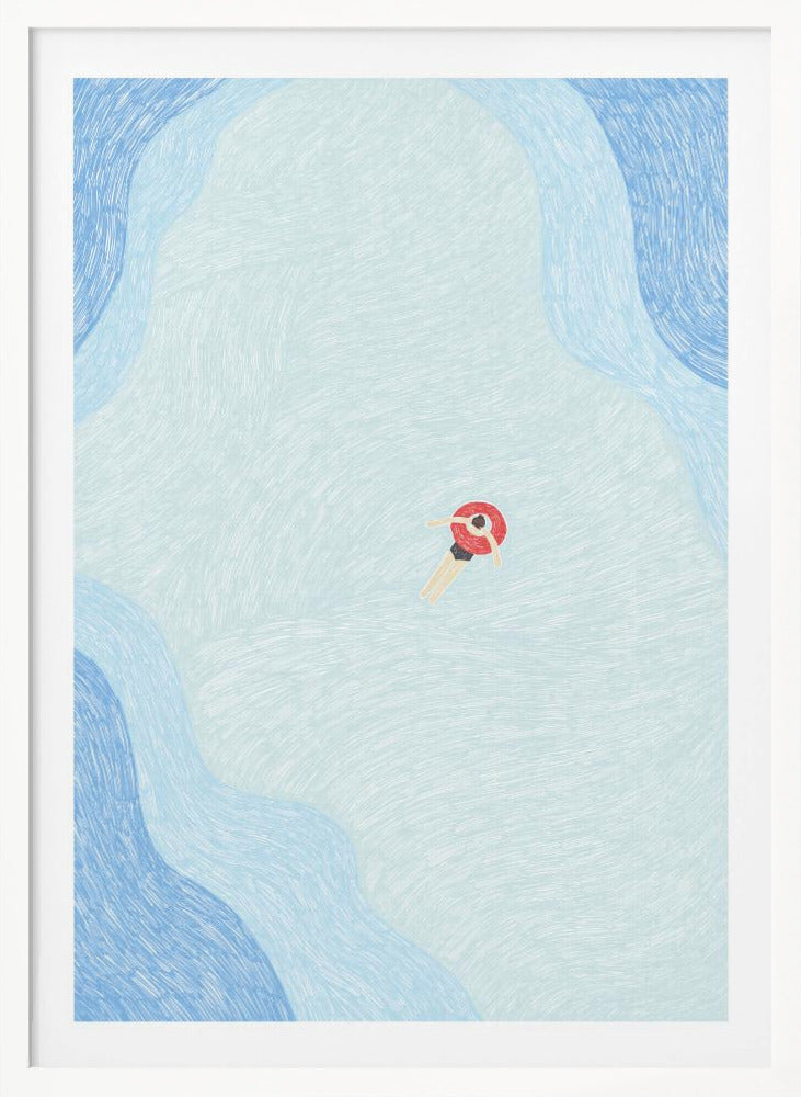 Floating in the Summer Ocean - Poster / Art Print
