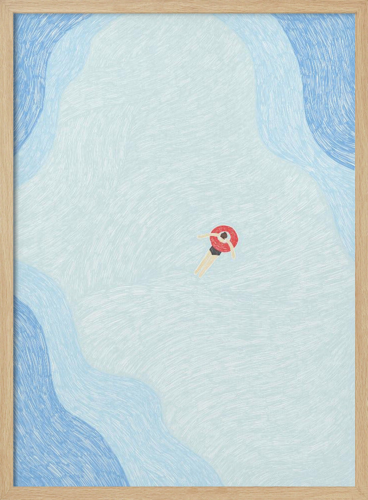 Floating in the Summer Ocean - Poster / Art Print