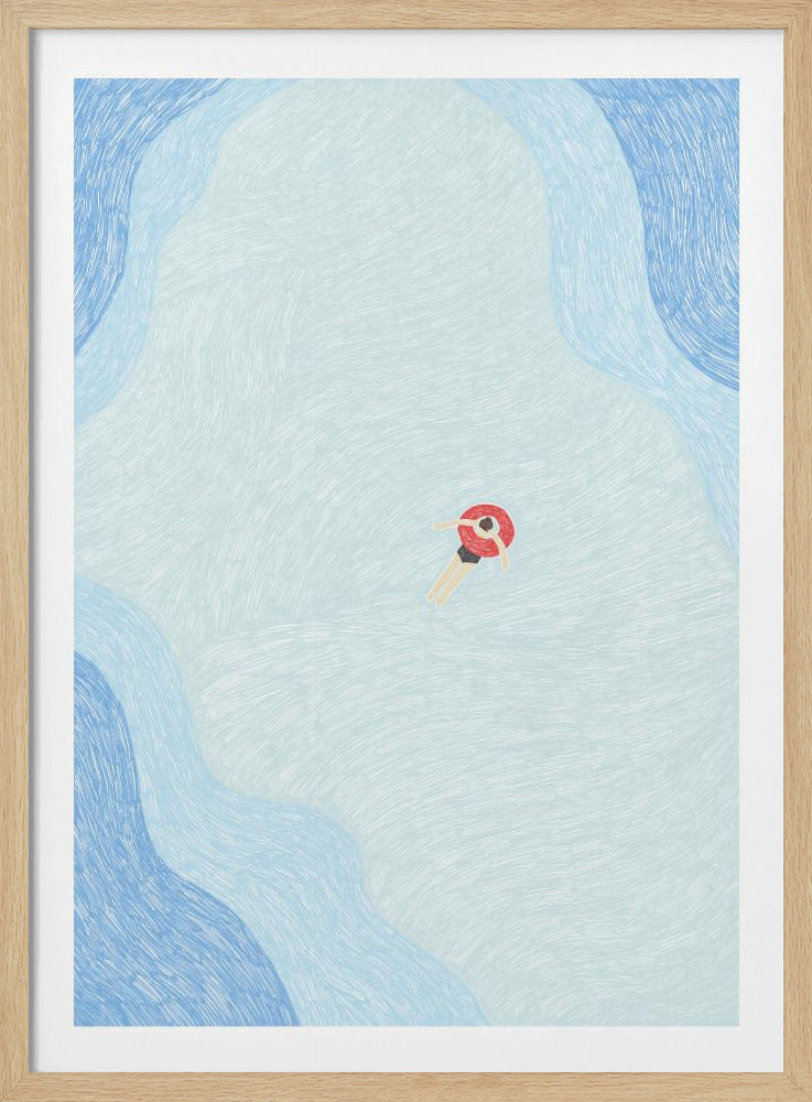Floating in the Summer Ocean - Poster / Art Print
