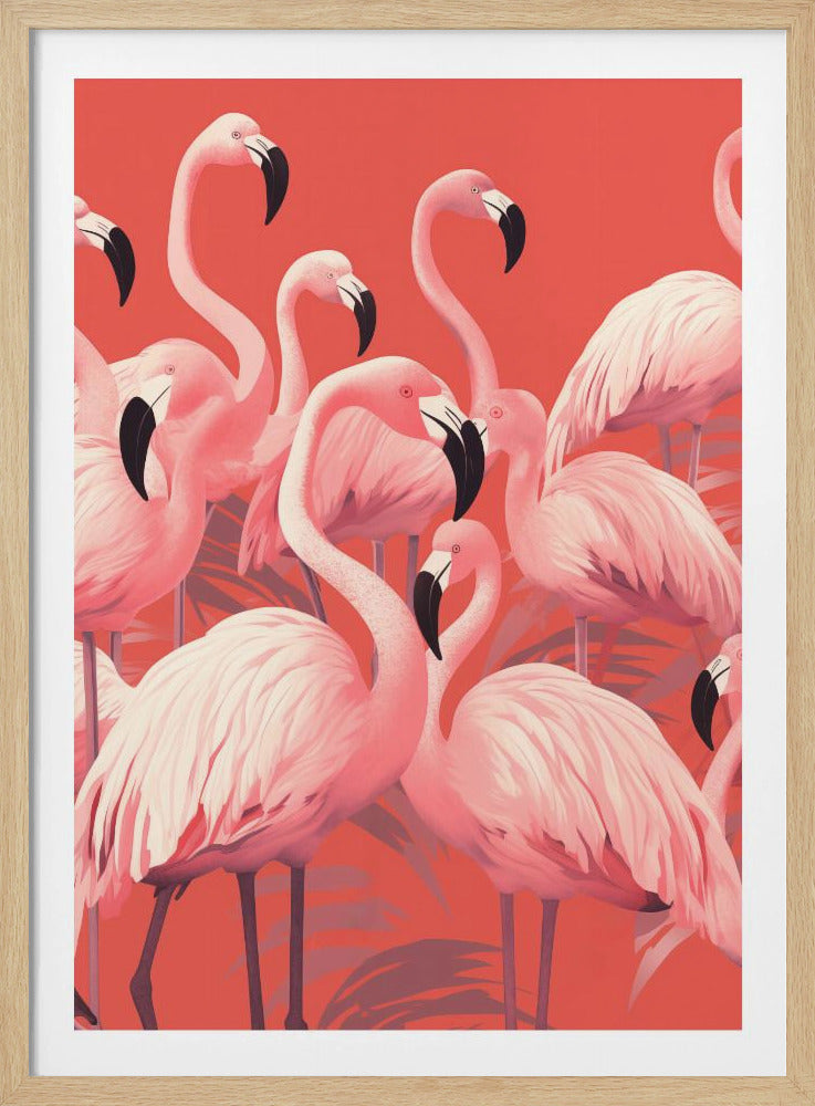 Vibrant Pink Flamingos - Poster / Art Print