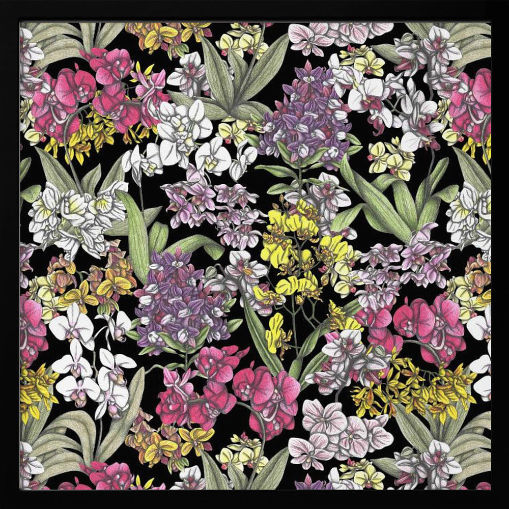 Colorful Flowers Pattern - Poster / Art Print