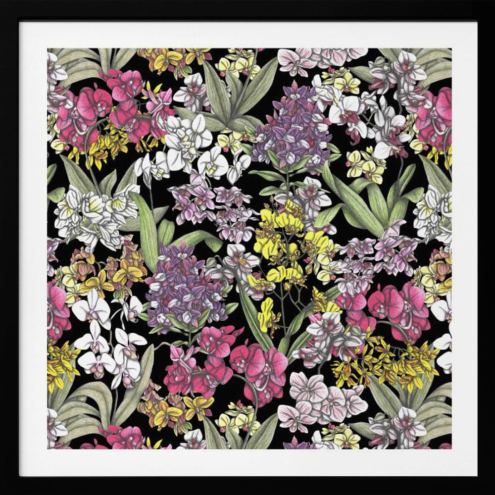 Colorful Flowers Pattern - Poster / Art Print