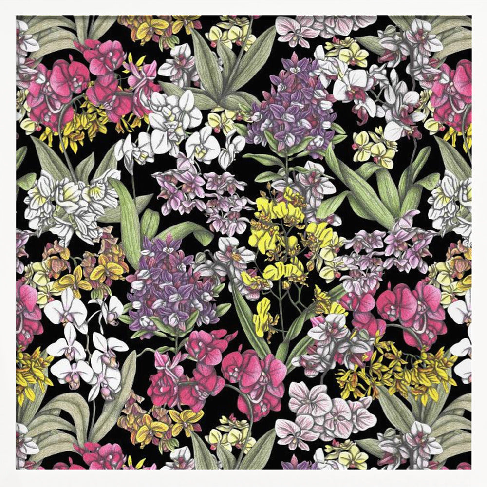 Colorful Flowers Pattern - Poster / Art Print