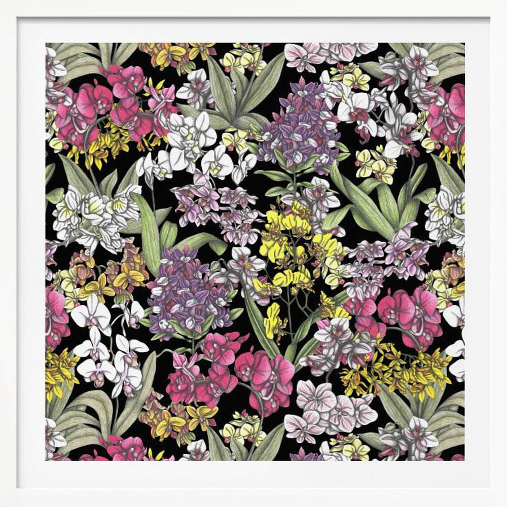 Colorful Flowers Pattern - Poster / Art Print