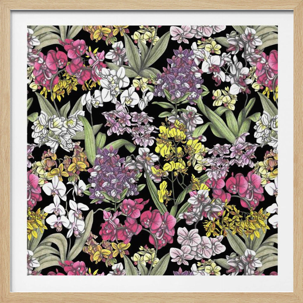 Colorful Flowers Pattern - Poster / Art Print