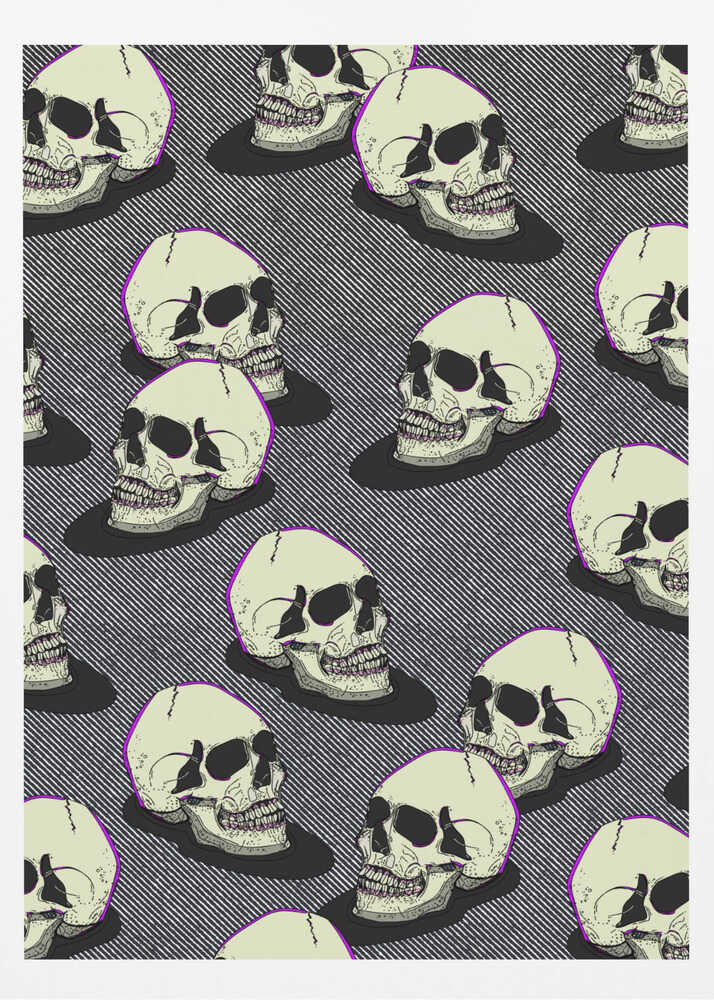 Vintage Style Skulls - Poster / Art Print
