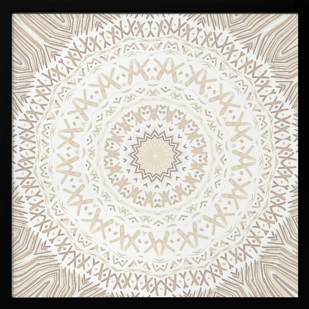 Festival Summer Beige Mandala - Poster / Art Print