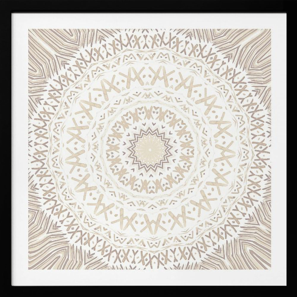 Festival Summer Beige Mandala - Poster / Art Print