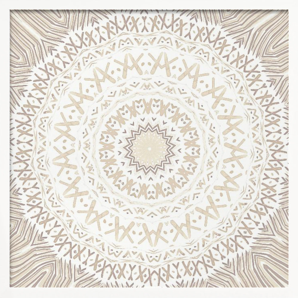 Festival Summer Beige Mandala - Poster / Art Print