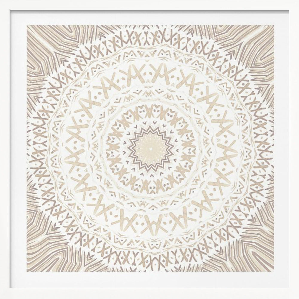 Festival Summer Beige Mandala - Poster / Art Print