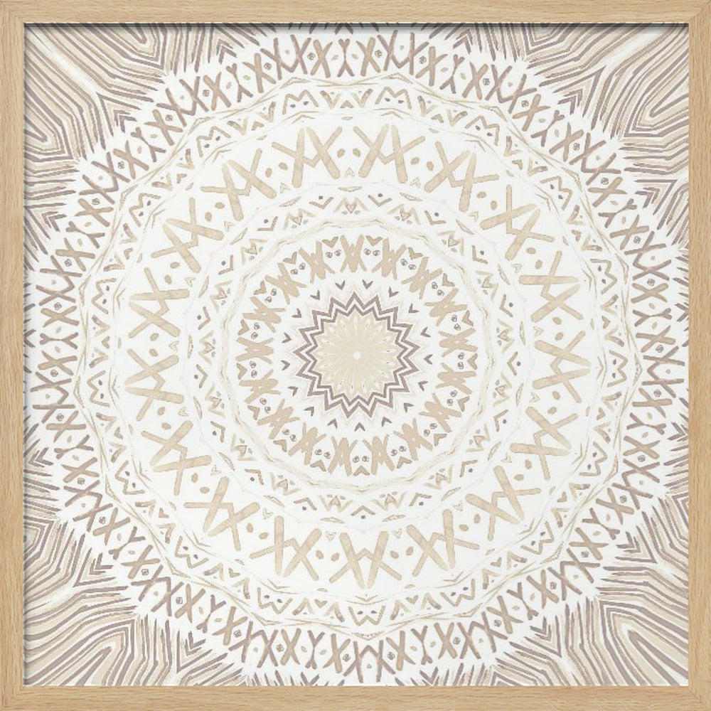 Festival Summer Beige Mandala - Poster / Art Print