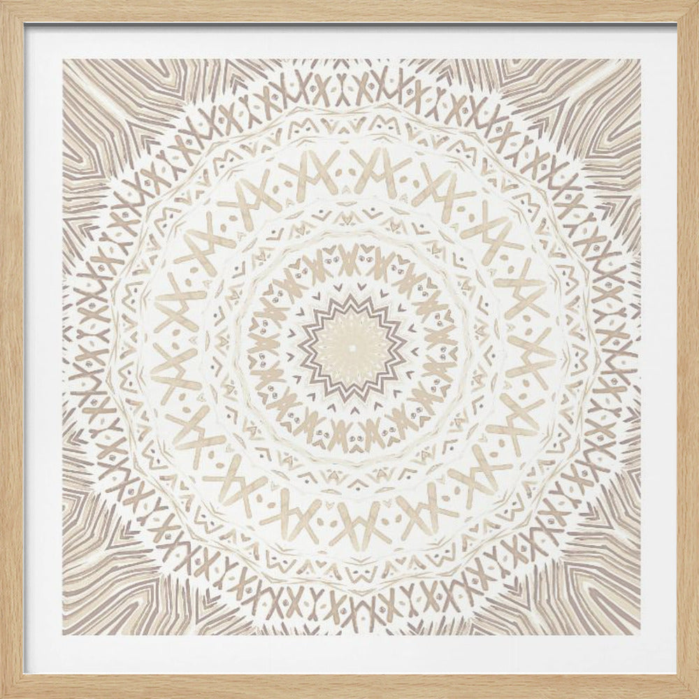 Festival Summer Beige Mandala - Poster / Art Print