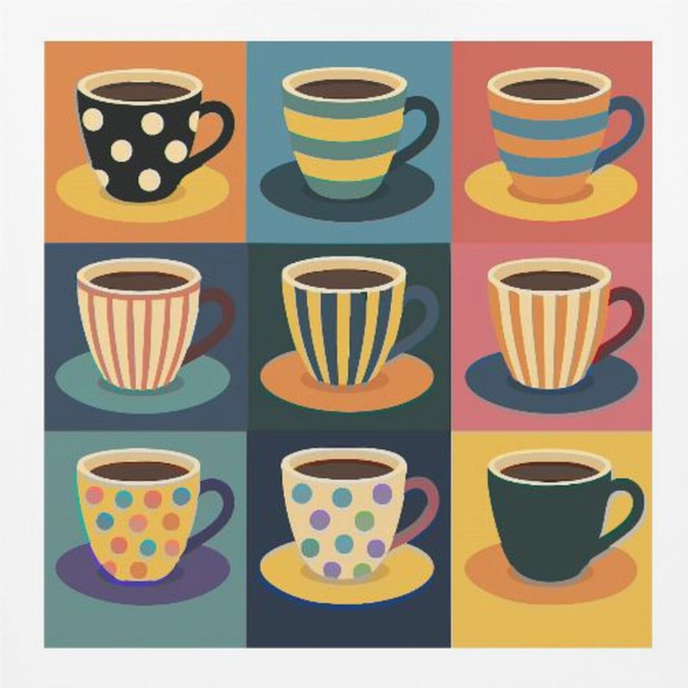 Colorful Coffee Cups - Poster / Art Print