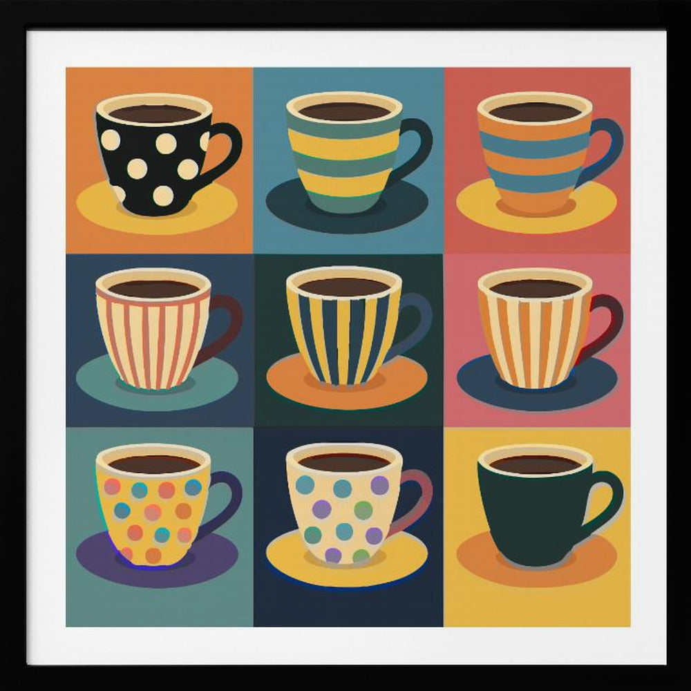 Colorful Coffee Cups - Poster / Art Print