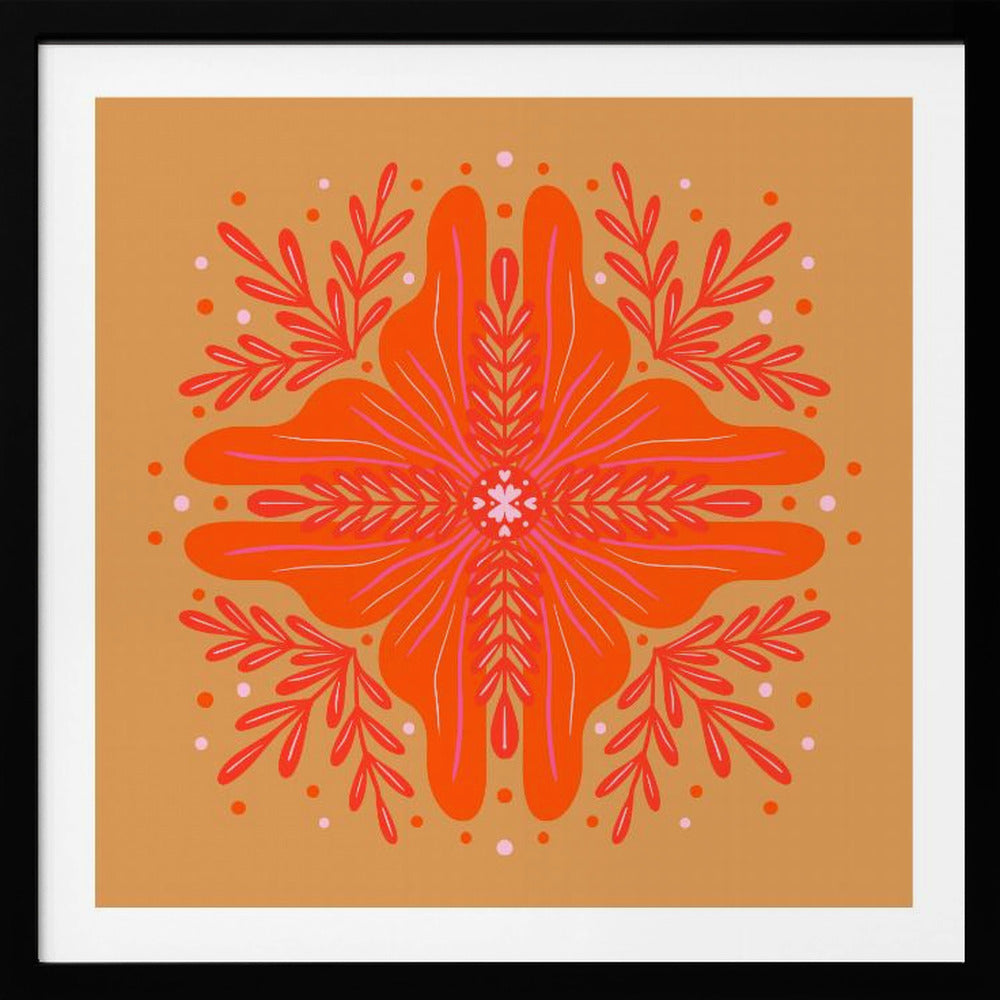 Vibrant Mandala Bloom - Poster / Art Print