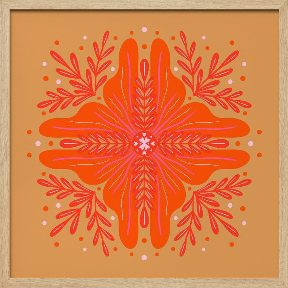 Vibrant Mandala Bloom - Poster / Art Print