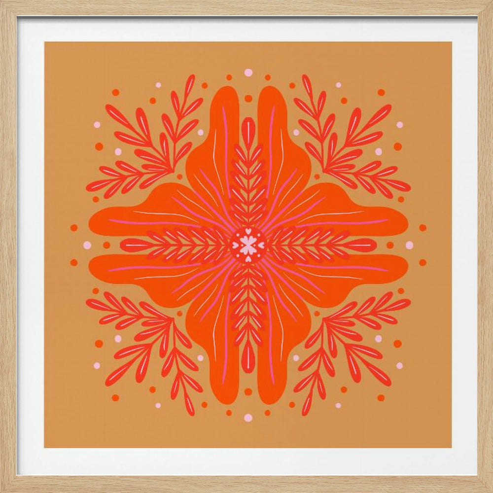 Vibrant Mandala Bloom - Poster / Art Print