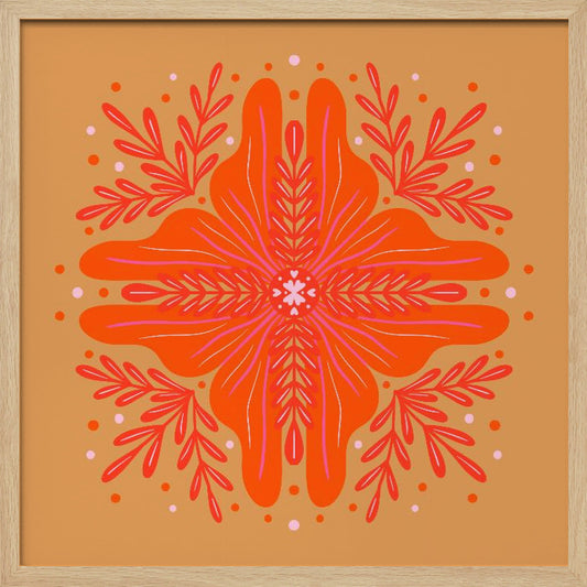 Vibrant Mandala Bloom - Poster / Art Print