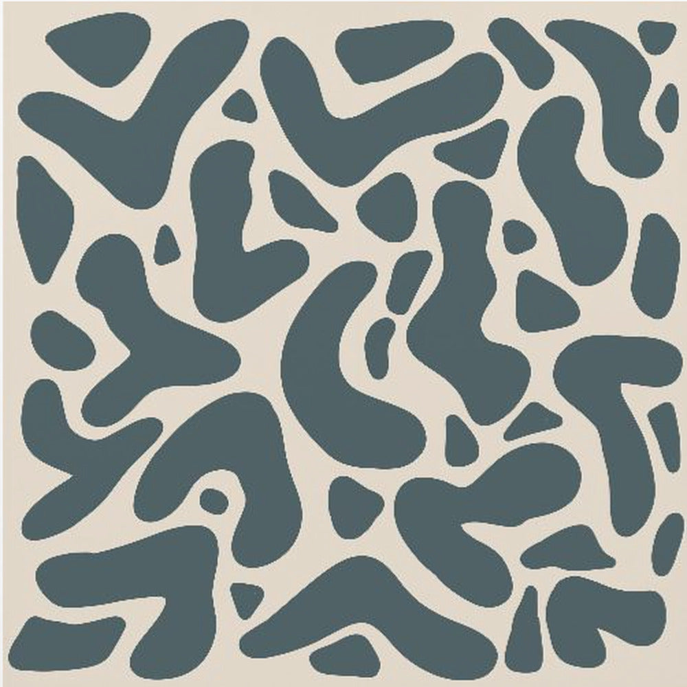Abstract Lines And Shapes Greyish Green - Poster / Art Print