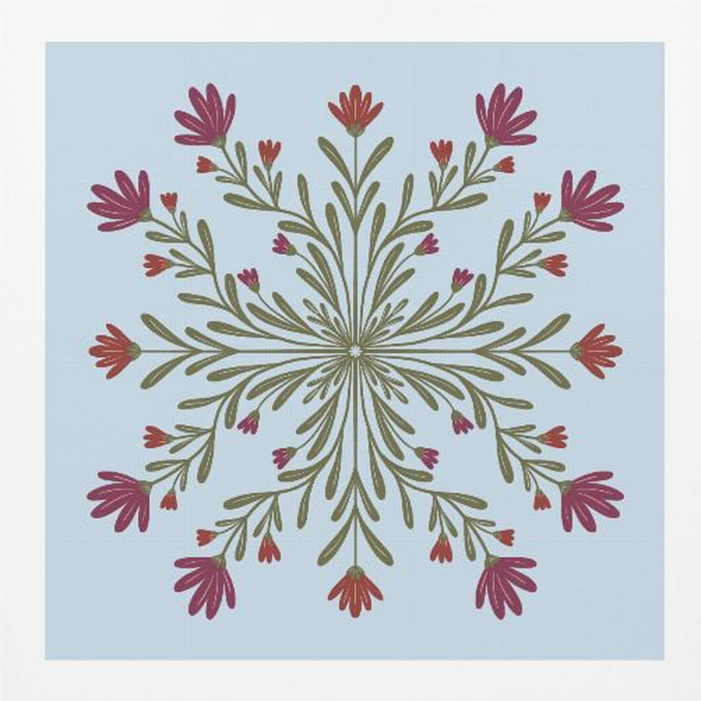 Symmetrical Floral Pattern - Poster / Art Print