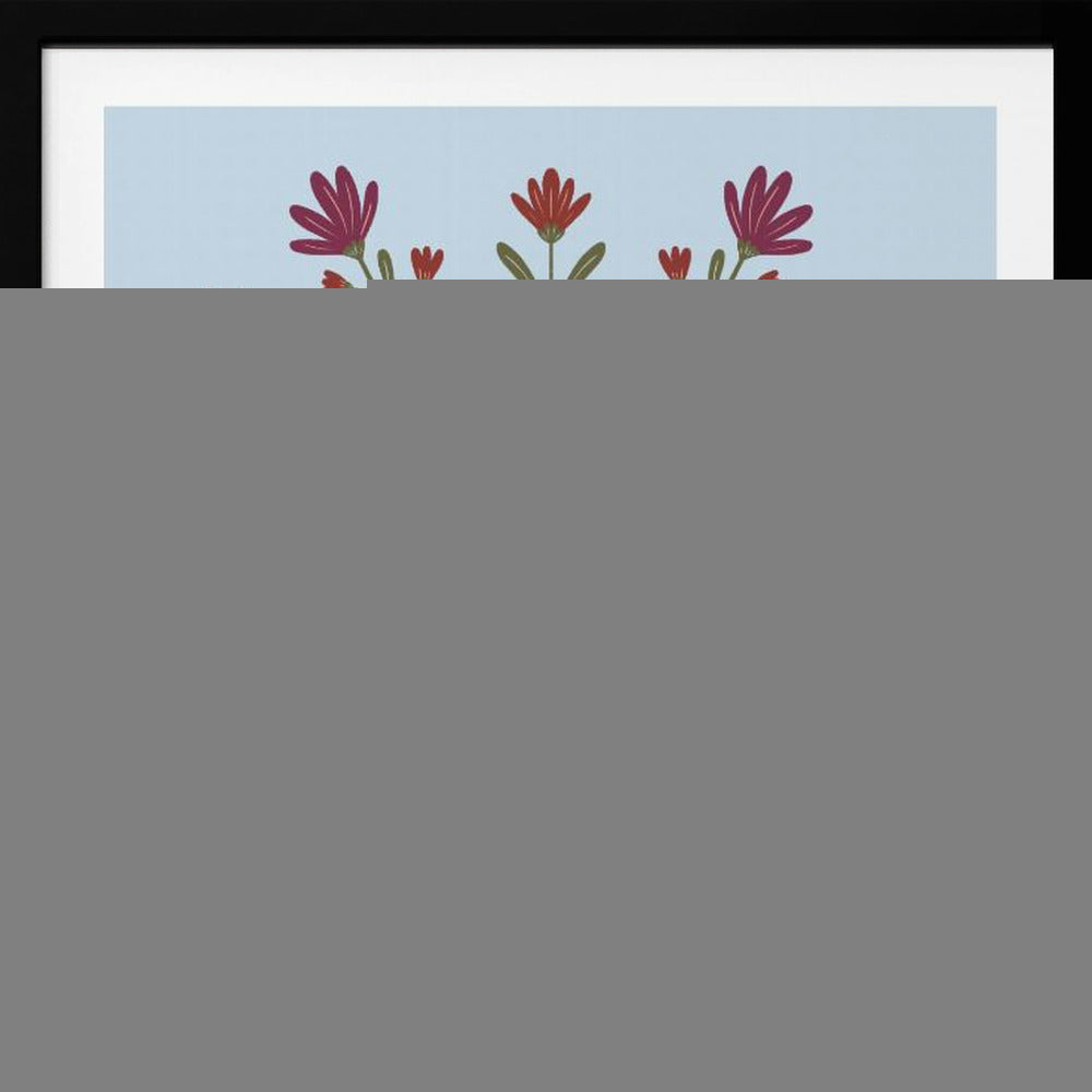 Symmetrical Floral Pattern - Poster / Art Print