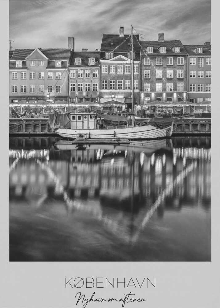 Copenhagen With Reflections In The Water - Poster / Art Print