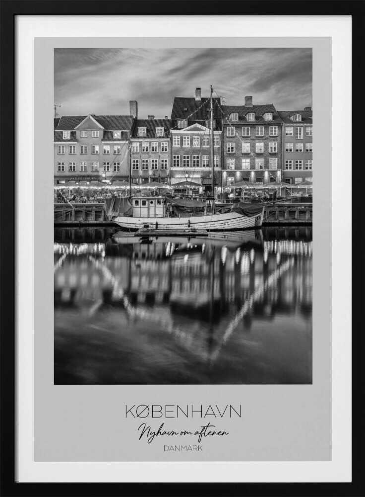 Copenhagen With Reflections In The Water - Poster / Art Print