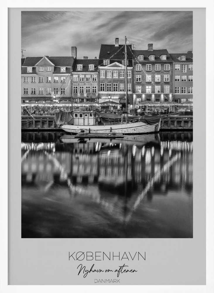 Copenhagen With Reflections In The Water - Poster / Art Print