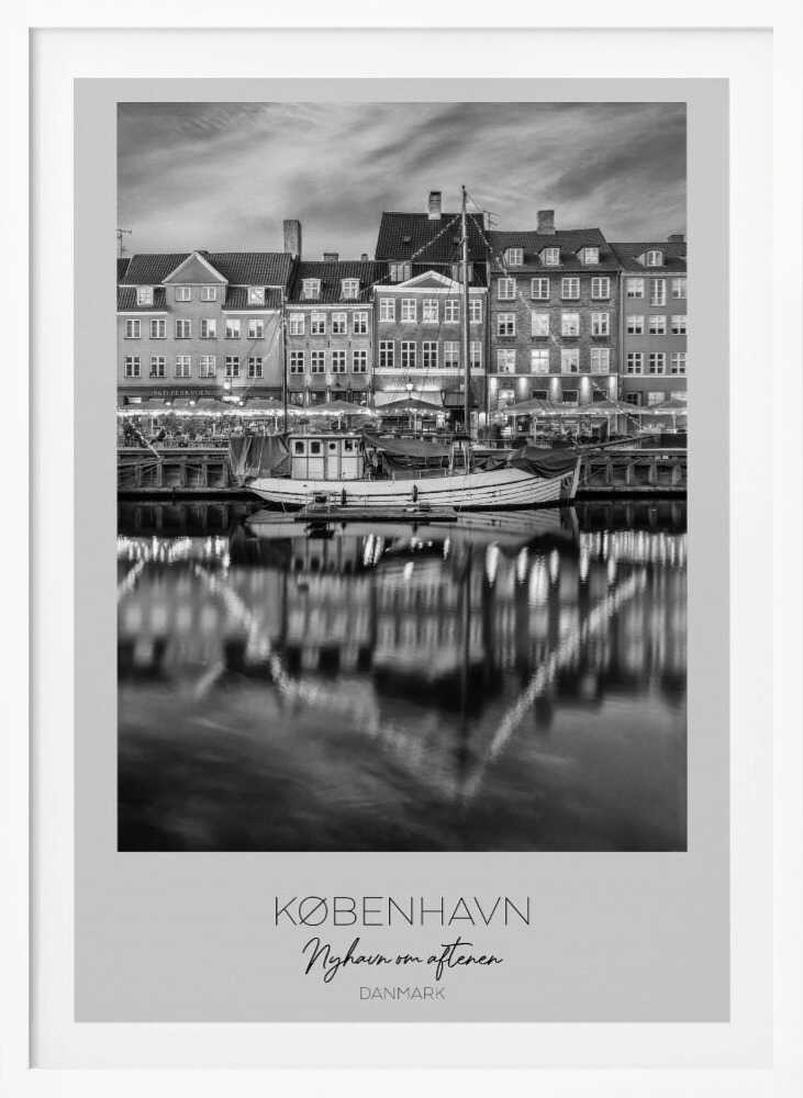 Copenhagen With Reflections In The Water - Poster / Art Print