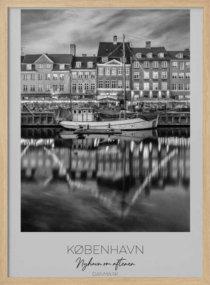 Copenhagen With Reflections In The Water - Poster / Art Print