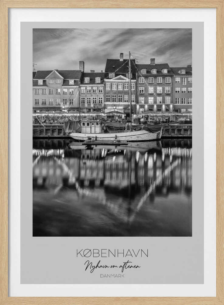 Copenhagen With Reflections In The Water - Poster / Art Print