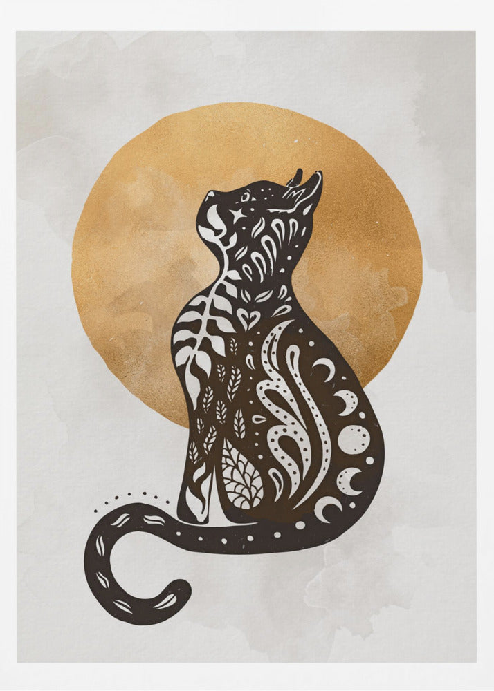 Mystic Moon Cat - Poster / Art Print