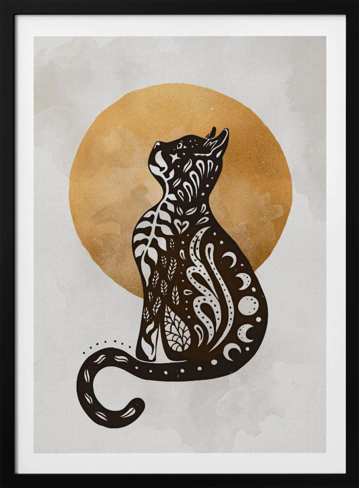 Mystic Moon Cat - Poster / Art Print