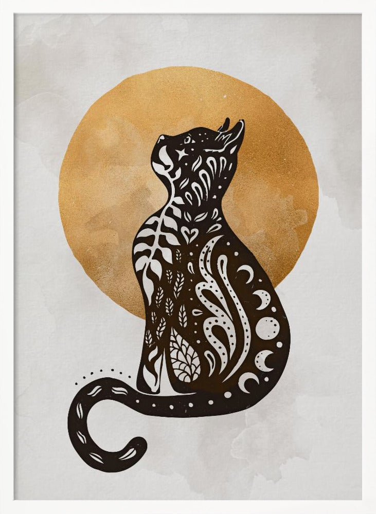 Mystic Moon Cat - Poster / Art Print