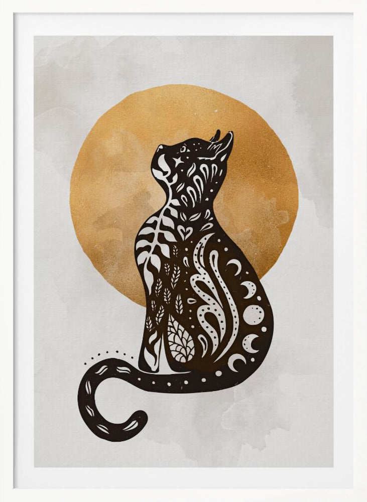 Mystic Moon Cat - Poster / Art Print