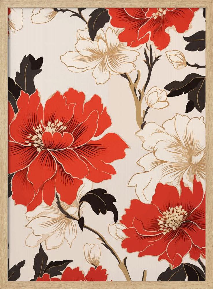 Red And White Flowers - Poster / Art Print