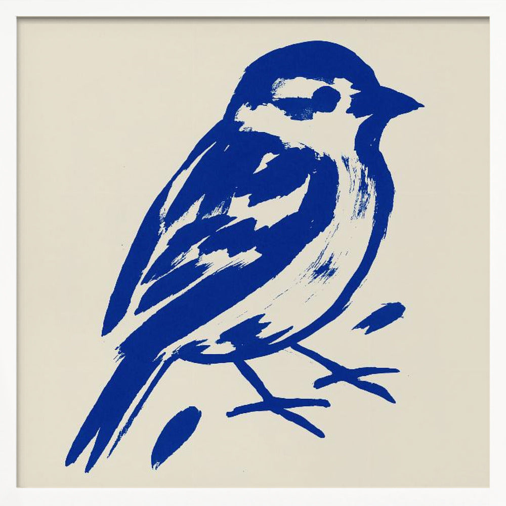 Blue sparrow - Poster / Art Print