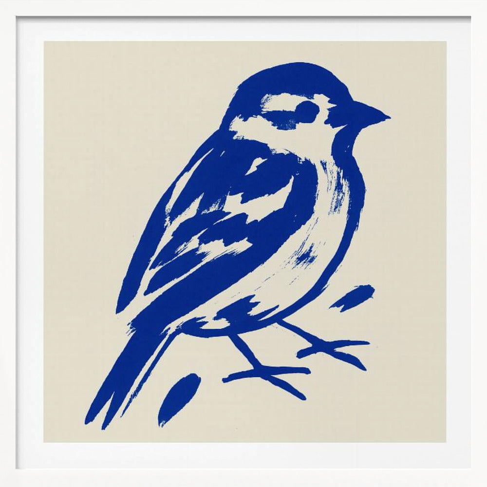 Blue sparrow - Poster / Art Print