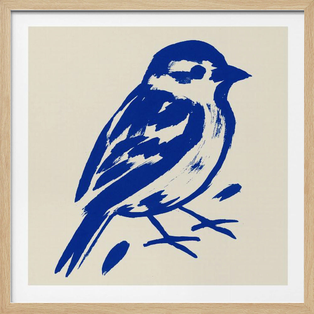 Blue sparrow - Poster / Art Print