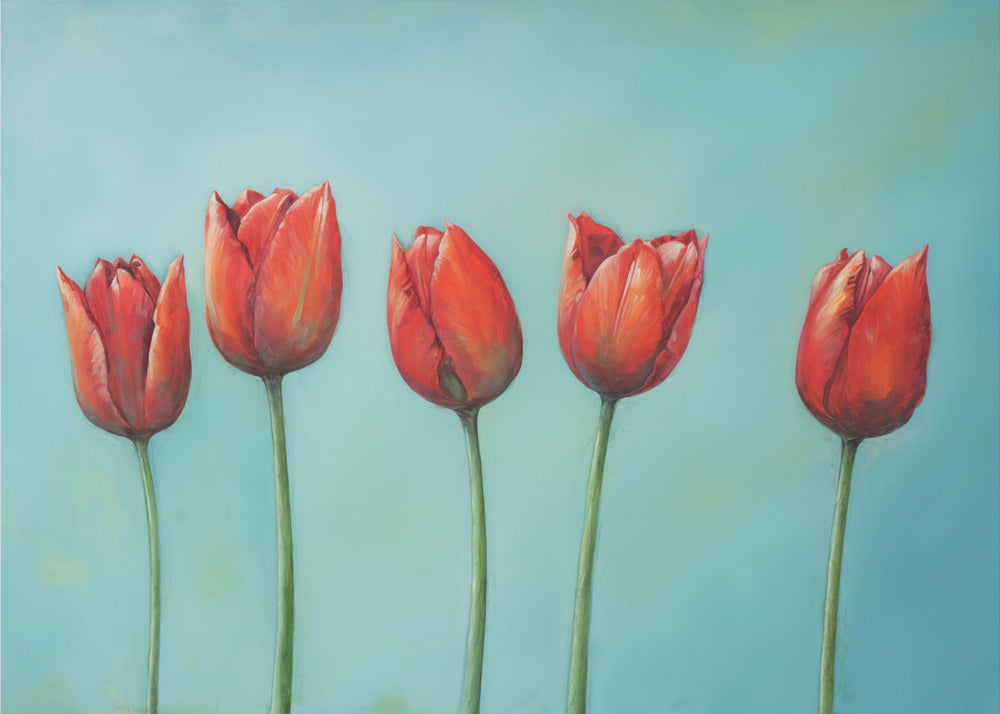 Five Tulips - Poster / Art Print