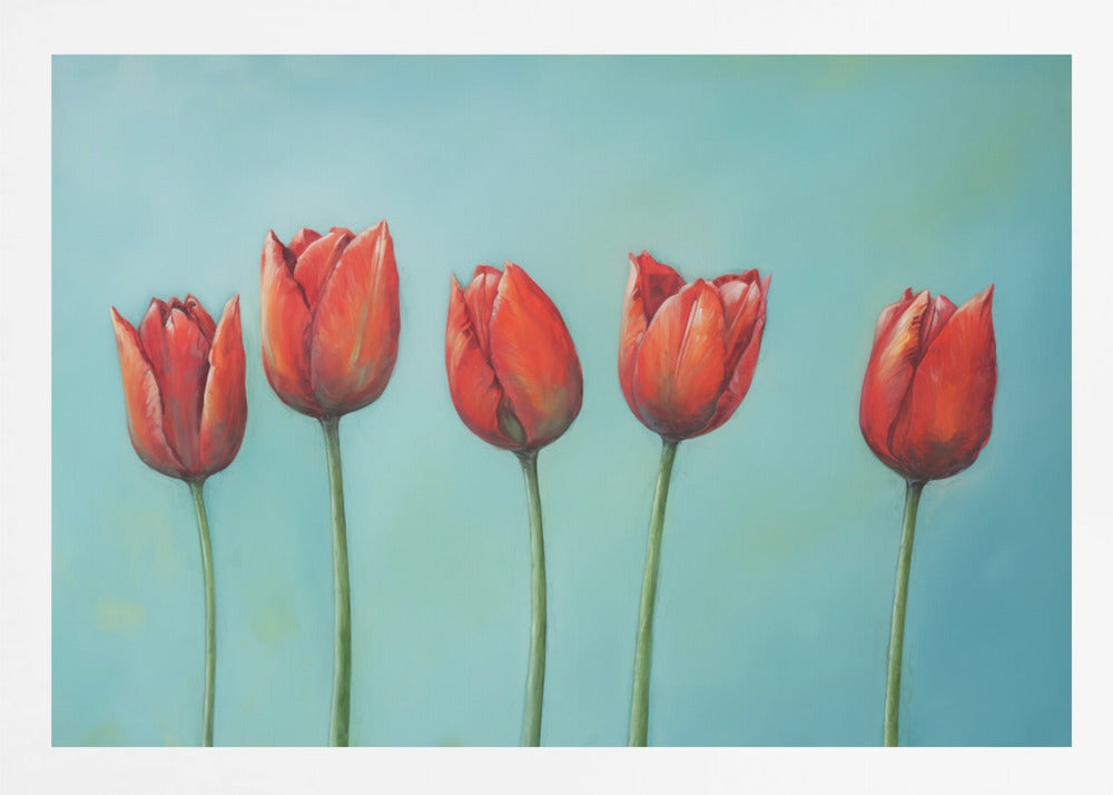 Five Tulips - Poster / Art Print