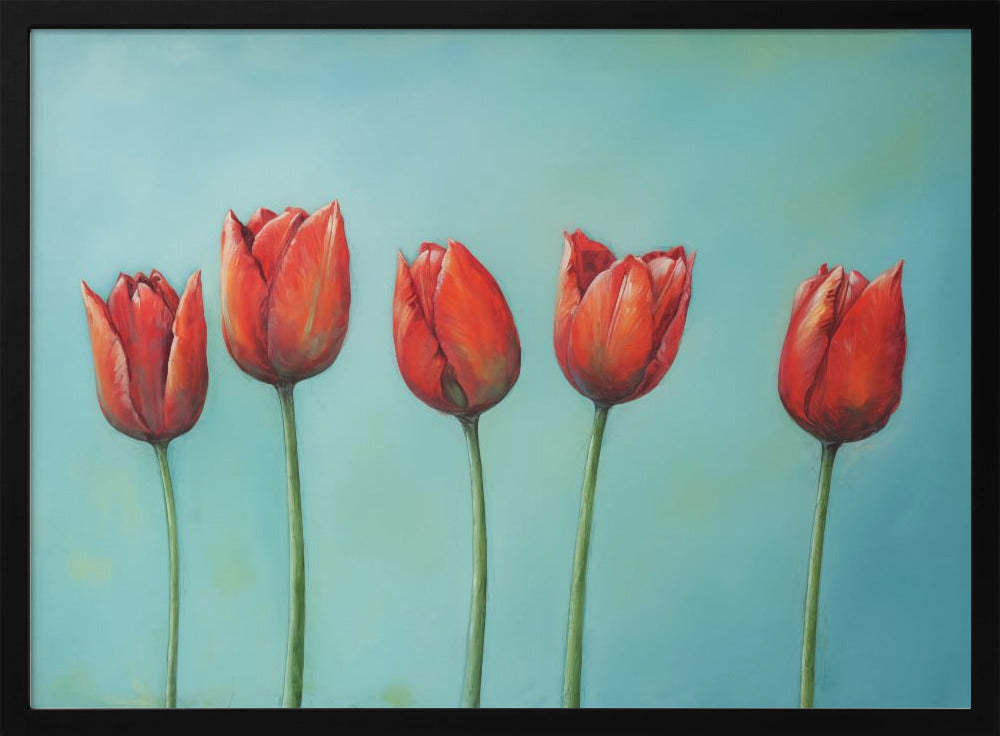 Five Tulips - Poster / Art Print