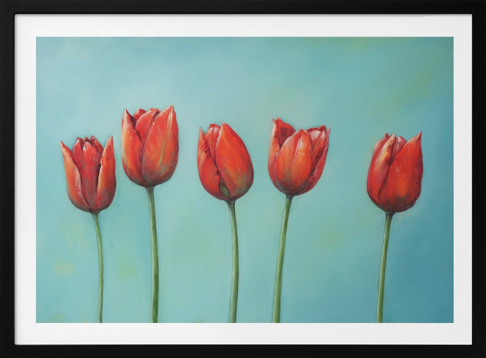 Five Tulips - Poster / Art Print