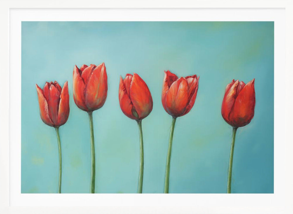 Five Tulips - Poster / Art Print