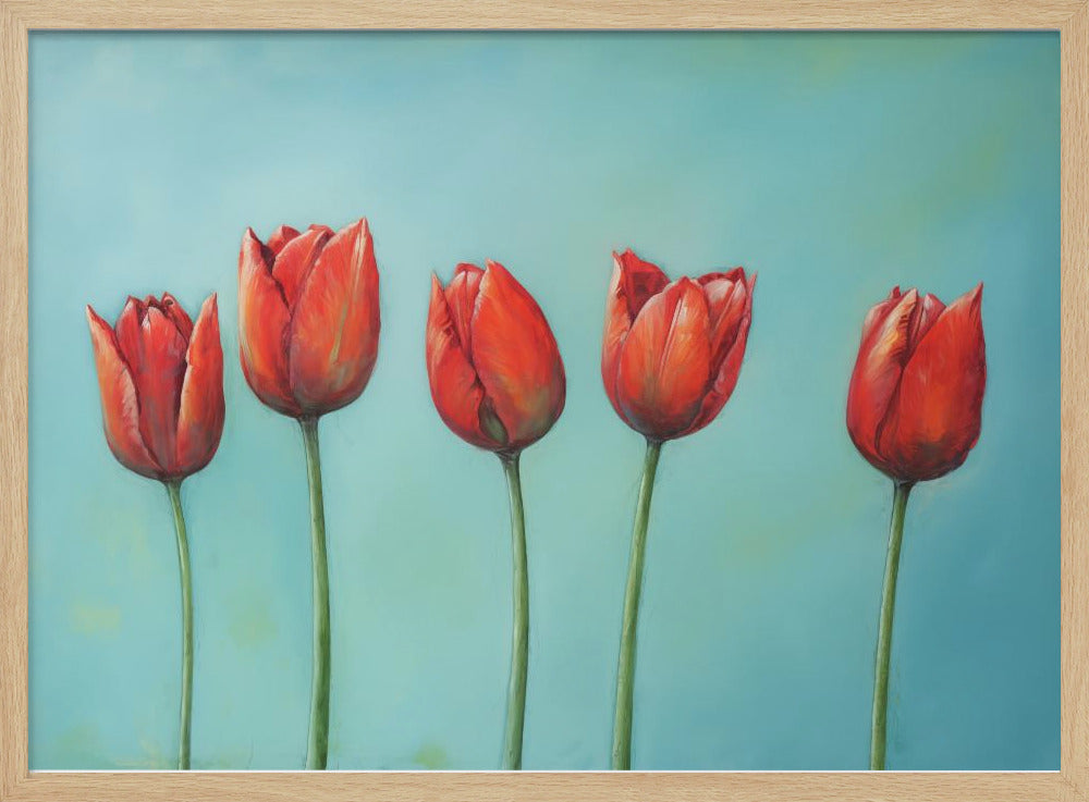 Five Tulips - Poster / Art Print