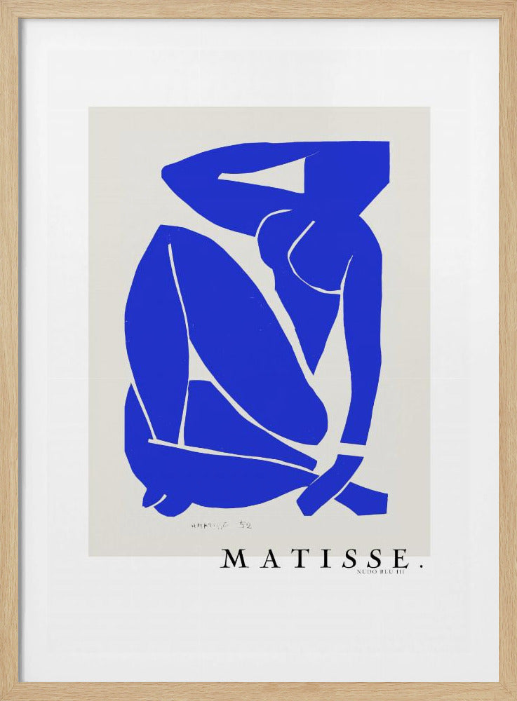 Nudo Blu III 1952 Boarder - Poster / Art Print