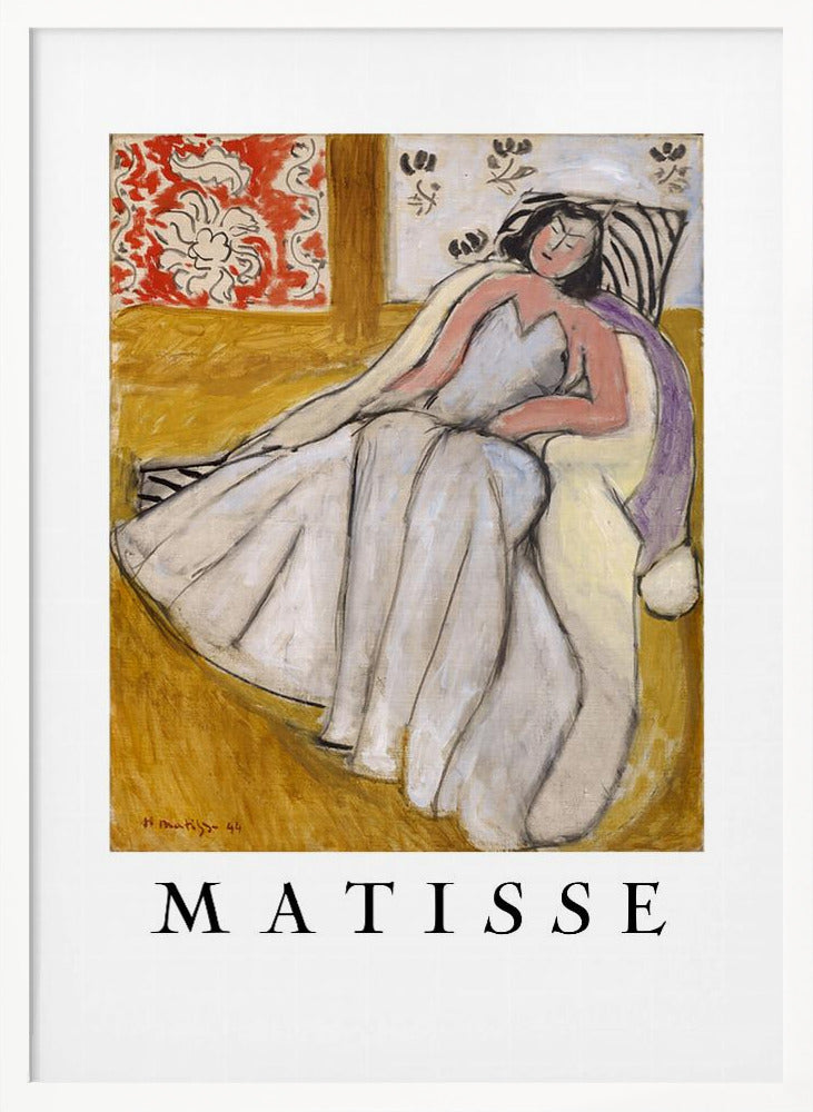 Jeune Femme à La Pelisse Blanche - Poster / Art Print