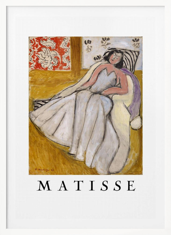 Jeune Femme à La Pelisse Blanche - Poster / Art Print
