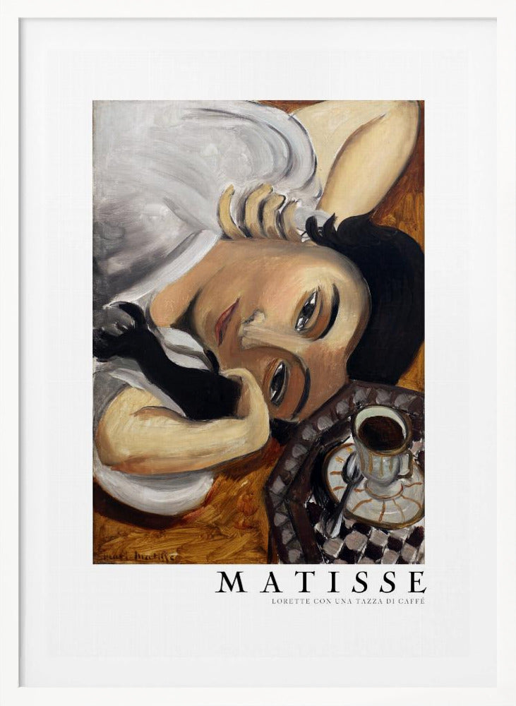 Lorette Con Una Tazza Di Caffe 1916 Boarder - Poster / Art Print